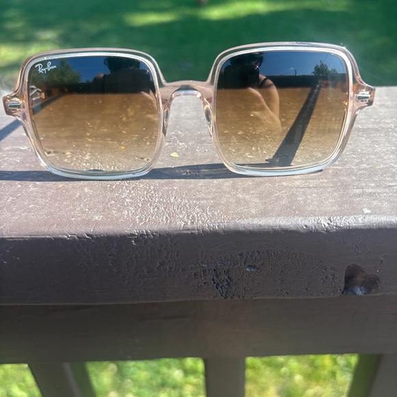 Ray-Ban Accessories - Ray-Ban Clear square Frame Sunglasses with Brown Gradient Lenses